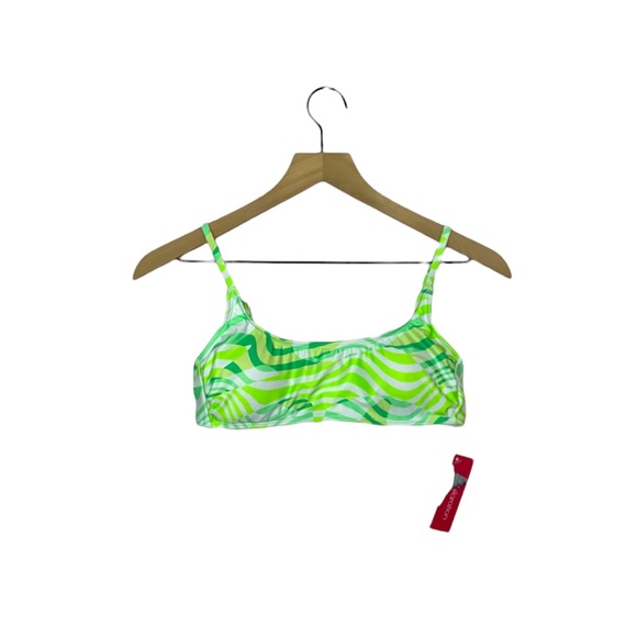 NWT Juniors Xhilaration Green Bandeau Bikini Top Size M - Picture 4 of 8
